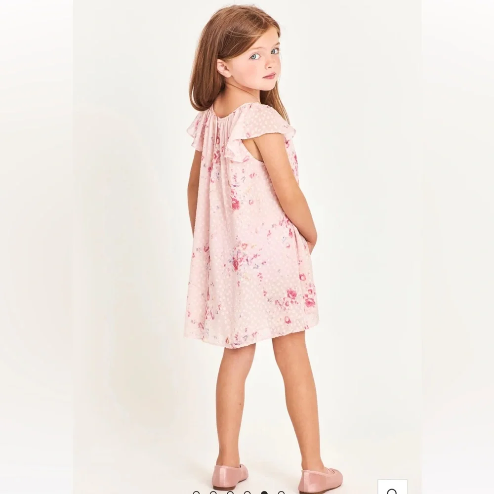 NWT LOVESHACKFANCY Lou Girls Pink Dress - Size 4/5 Years